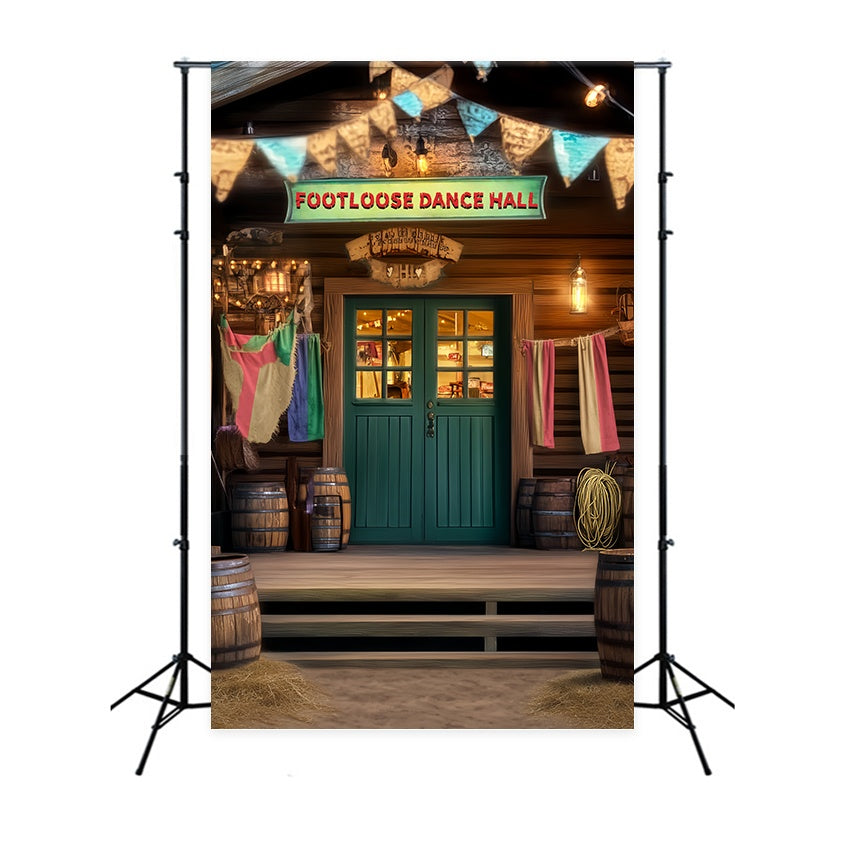 Fall Backdrops for Photography Western Dance Hall Entrance Western Backdrop LXX58-189