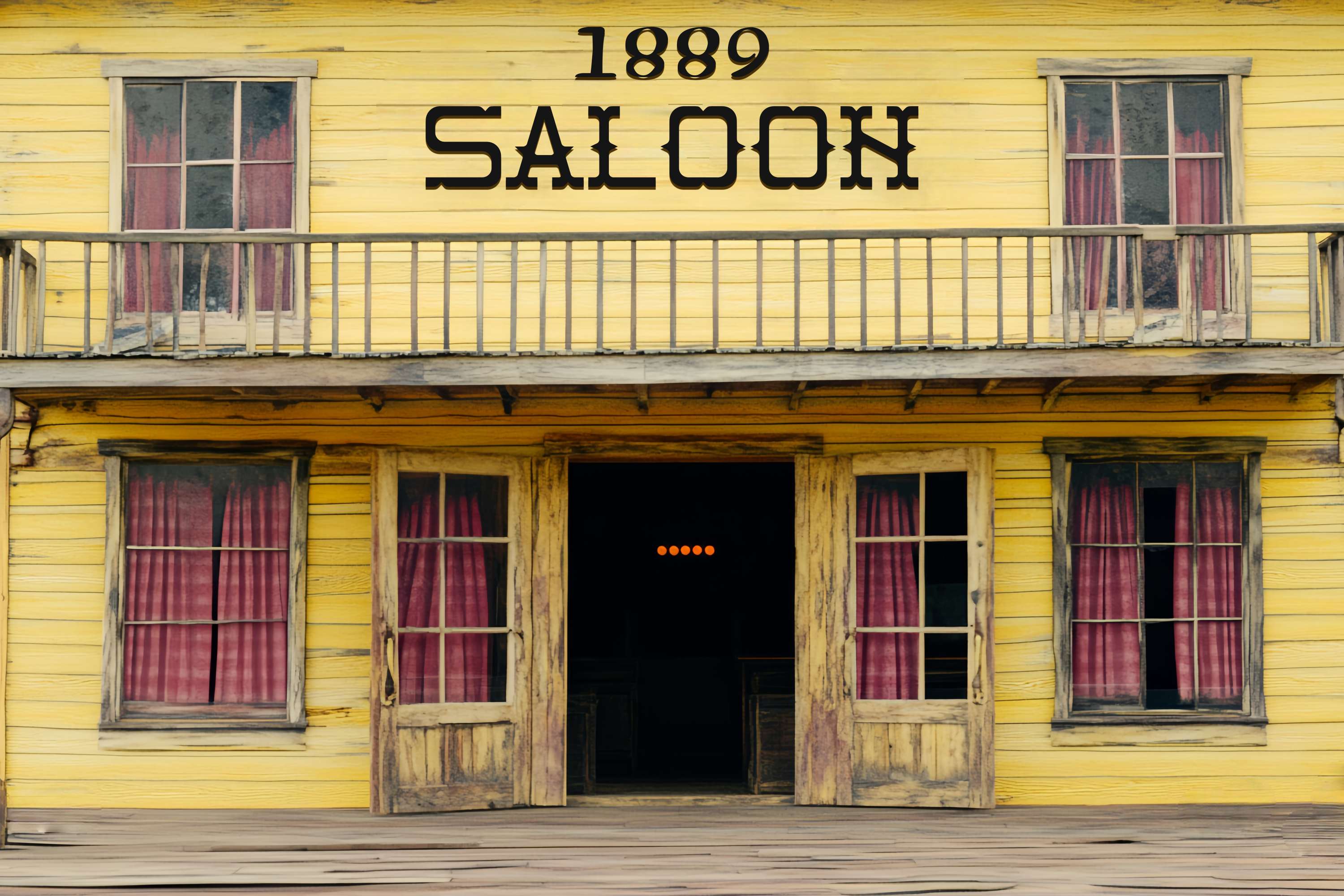 Fall Photo Backdrop Vintage Yellow Western Saloon Western Backdrop LXX58-202