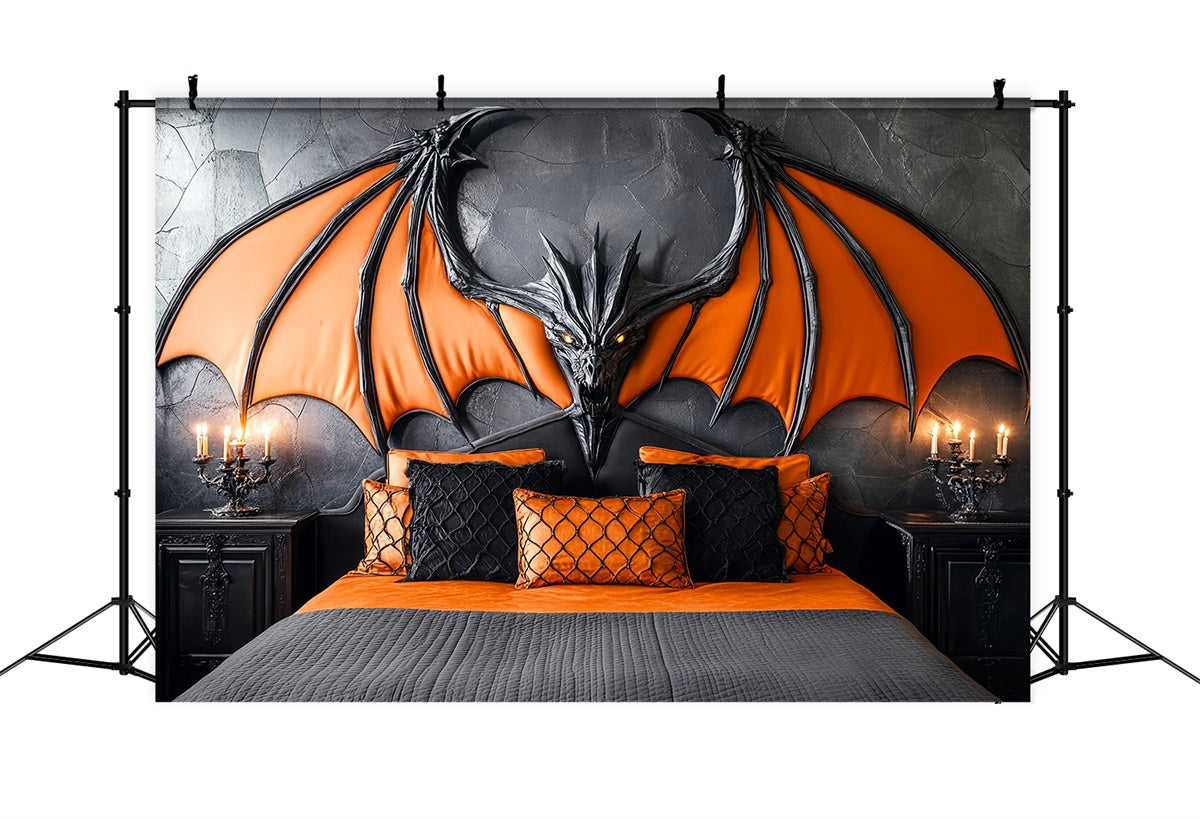 Halloween Backdrop Gothic Dragon Wing Bedroom Backdrop LXX58-22