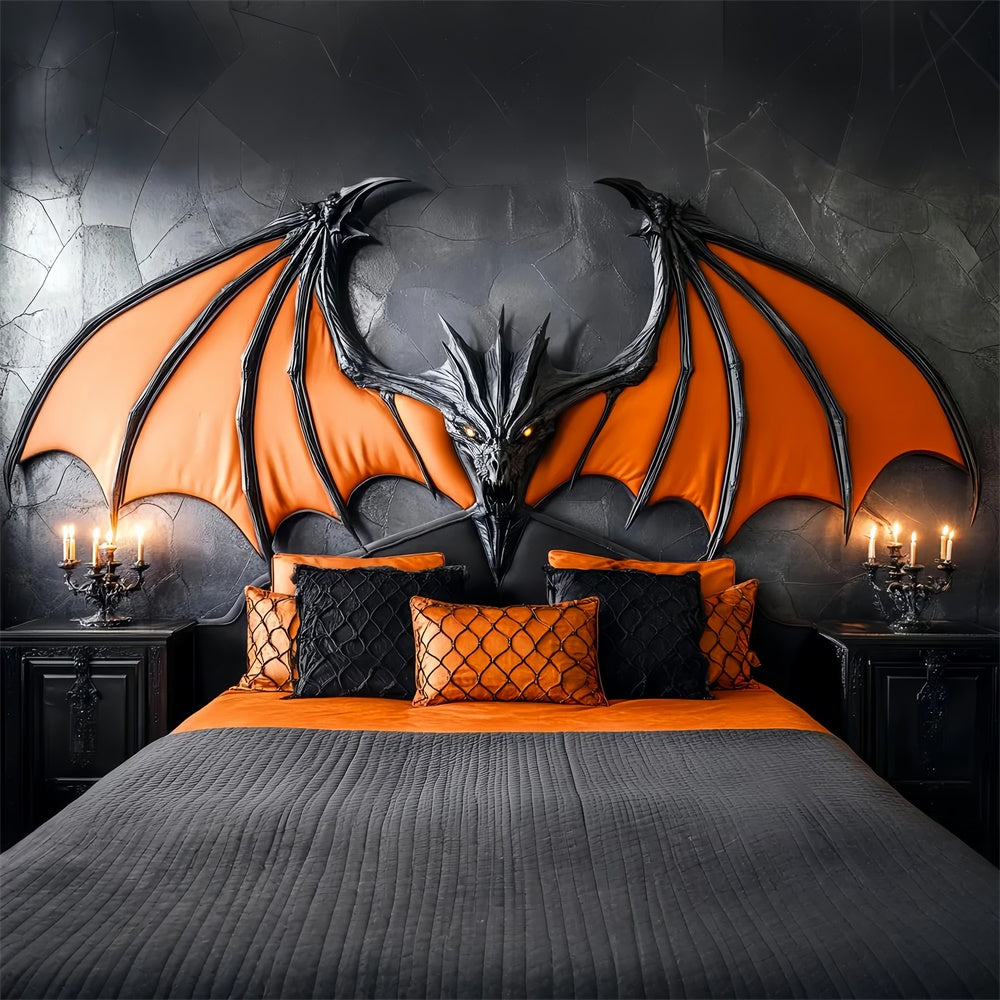 Halloween Backdrop Gothic Dragon Wing Bedroom Backdrop LXX58-22