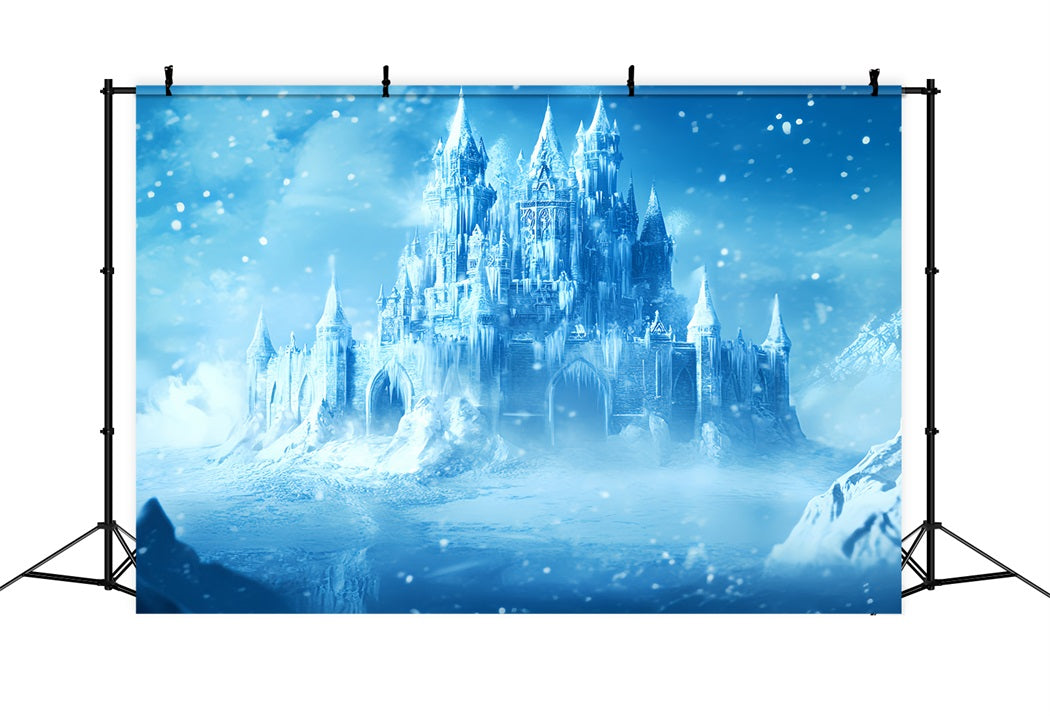 Winter Wonderland Backdrop Frozen Enchanted Ice Castle Winter Backdrop LXX58-222