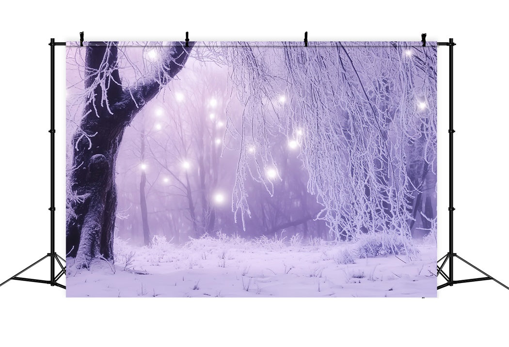 Winter Wonderland Backdrop Enchanted Forest Icy Lights Winter Backdrops LXX58-226