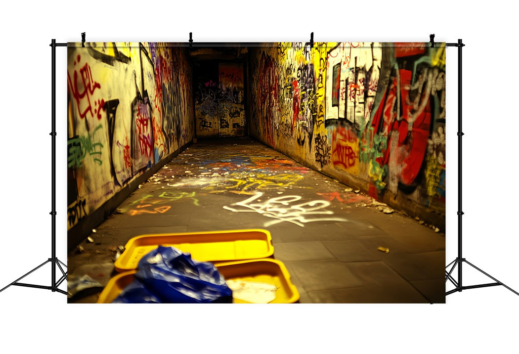 Graffiti Wall Graffiti Tunnel Neon Tags Graffiti Backdrops Photography LXX58-259