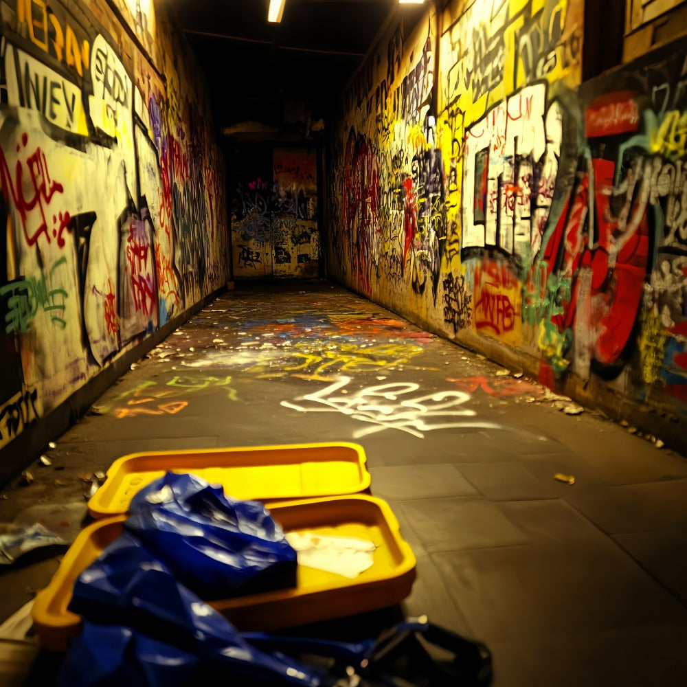 Graffiti Wall Graffiti Tunnel Neon Tags Graffiti Backdrops Photography LXX58-259