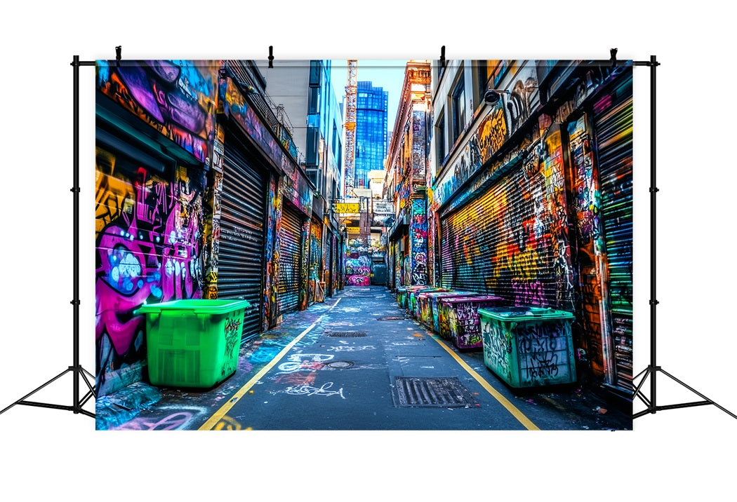 Graffiti Artwork Colorful Alleyway Graffiti Walls Graffiti Backdrops LXX58-261