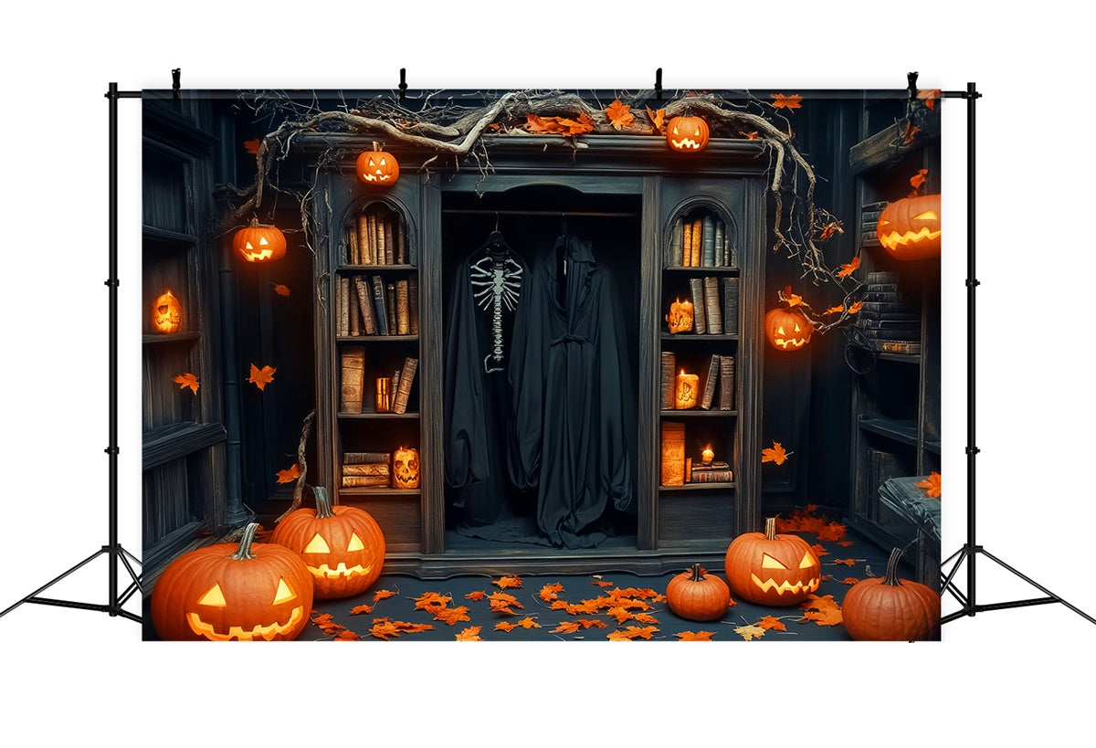 Garage Door Halloween Backdrop Spooky Robe Closet Backdrop LXX58-31
