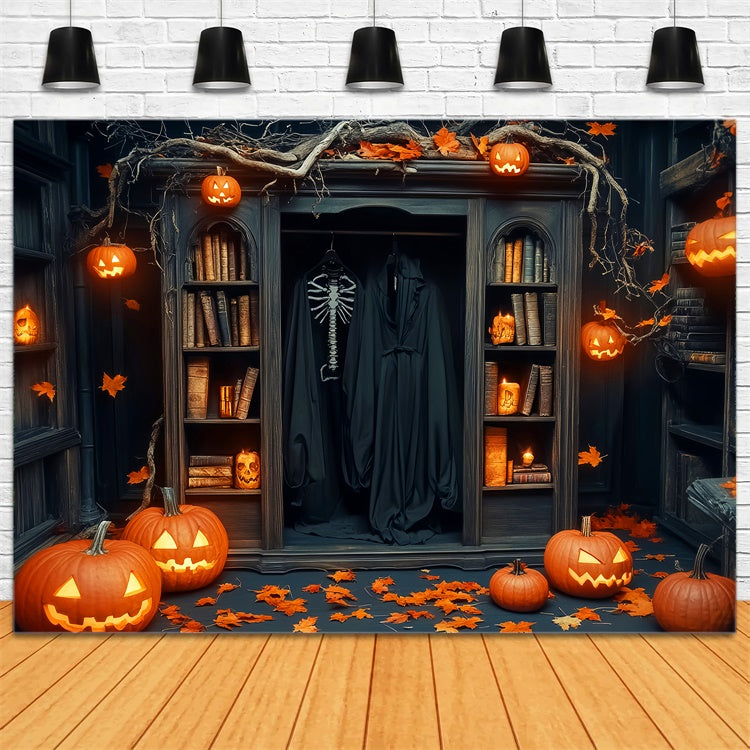 Garage Door Halloween Backdrop Spooky Robe Closet Backdrop LXX58-31