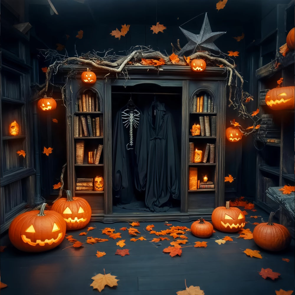 Garage Door Halloween Backdrop Spooky Robe Closet Backdrop LXX58-31