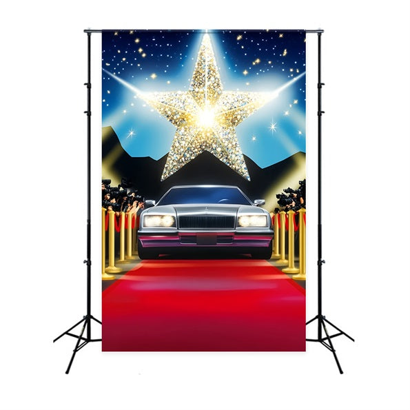 Oscar Red Carpet Backdrop Shining Star Paparazzi Arrival Stage Backdrop LXX58-318