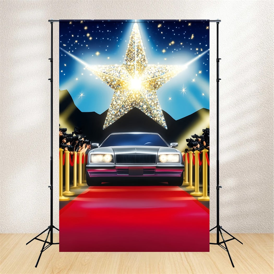 Oscar Red Carpet Backdrop Shining Star Paparazzi Arrival Stage Backdrop LXX58-318