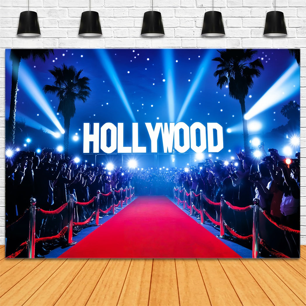 Paparazzi Backdrop Hollywood Lights Paparazzi Crowd Red Carpet Backdrop LXX58-323