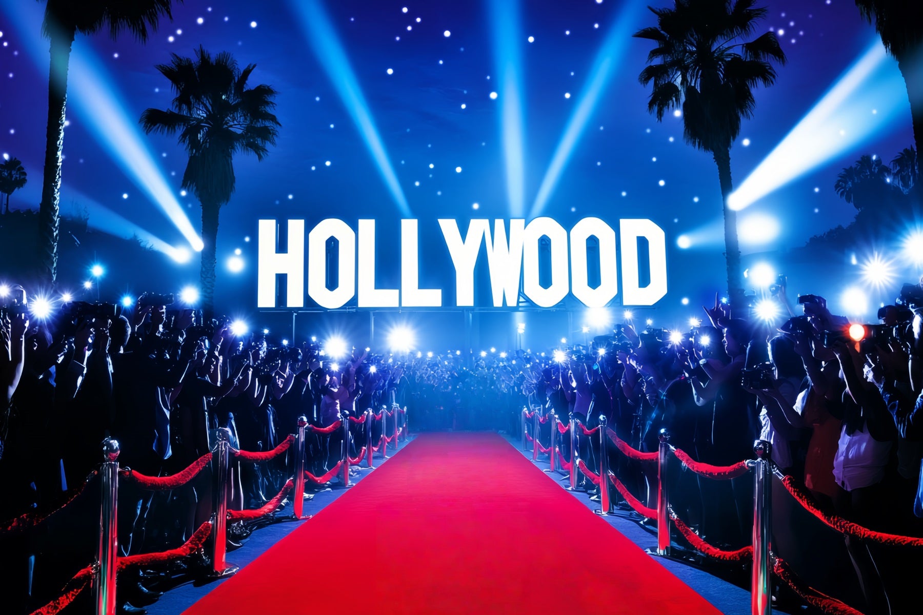 Paparazzi Backdrop Hollywood Lights Paparazzi Crowd Red Carpet Backdrop LXX58-323