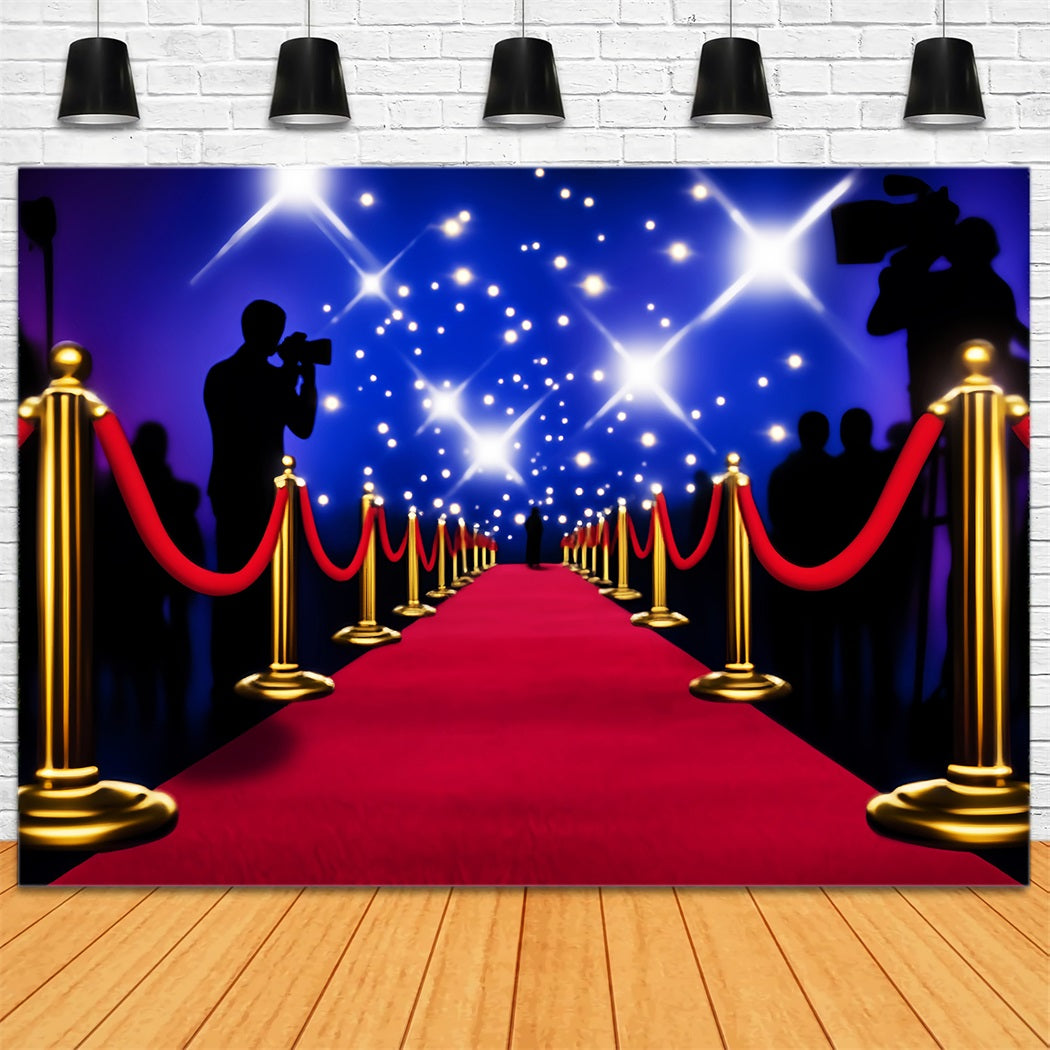 Paparazzi Backdrop Hollywood Night Red Carpet Photo Backdrop LXX58-324