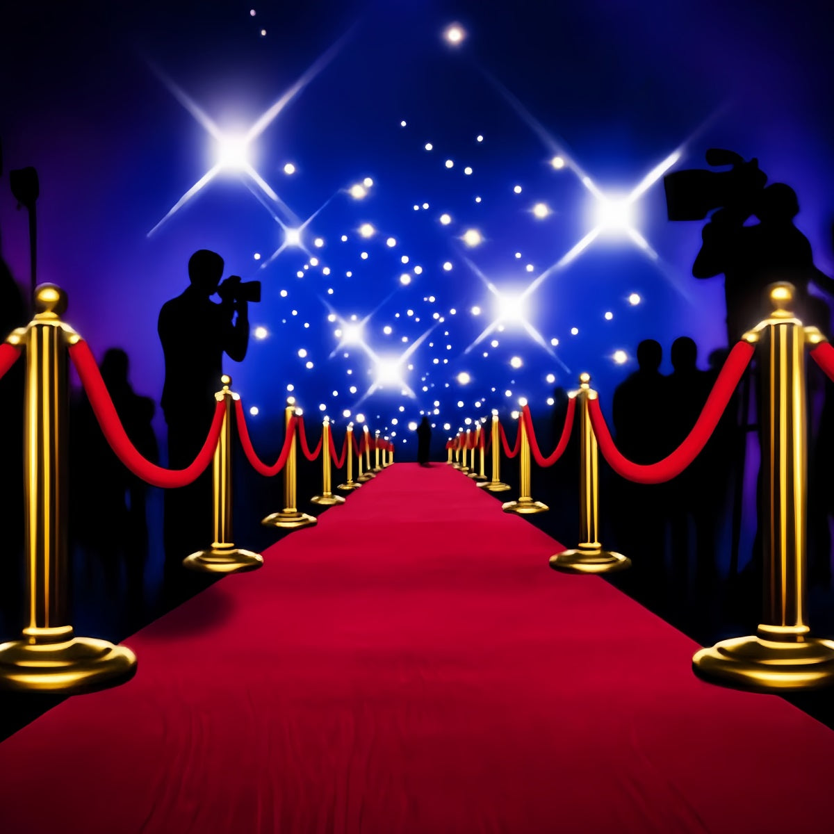 Paparazzi Backdrop Hollywood Night Red Carpet Photo Backdrop LXX58-324