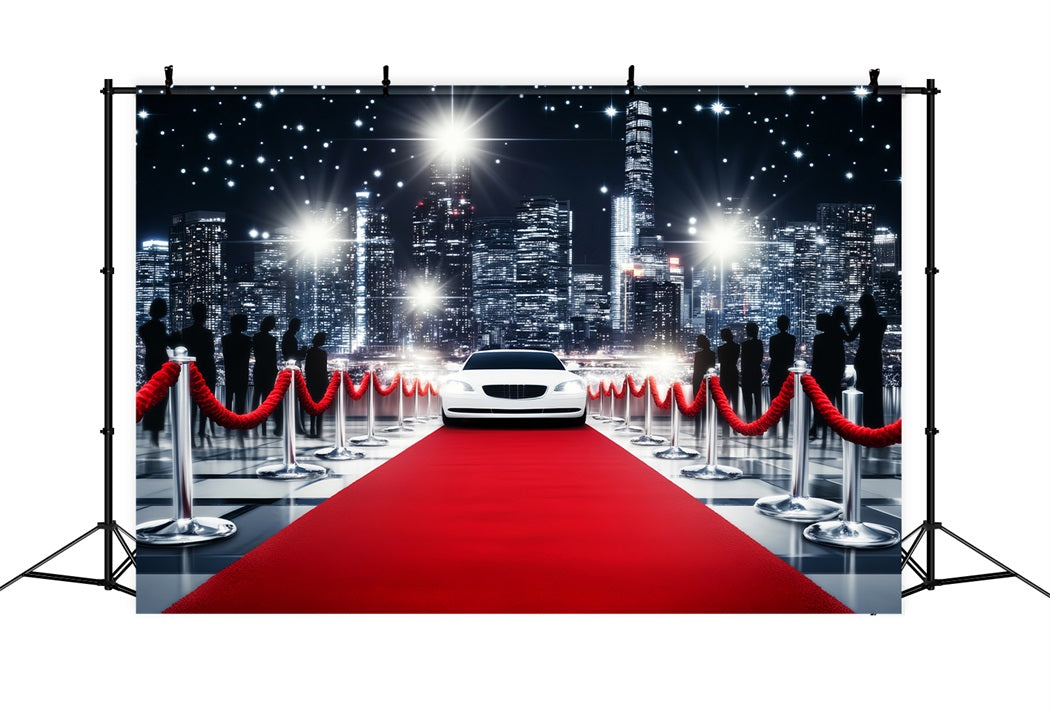 Paparazzi Red Carpet Backdrop Luxury Car Arrival Hollywood Backdrop LXX58-325