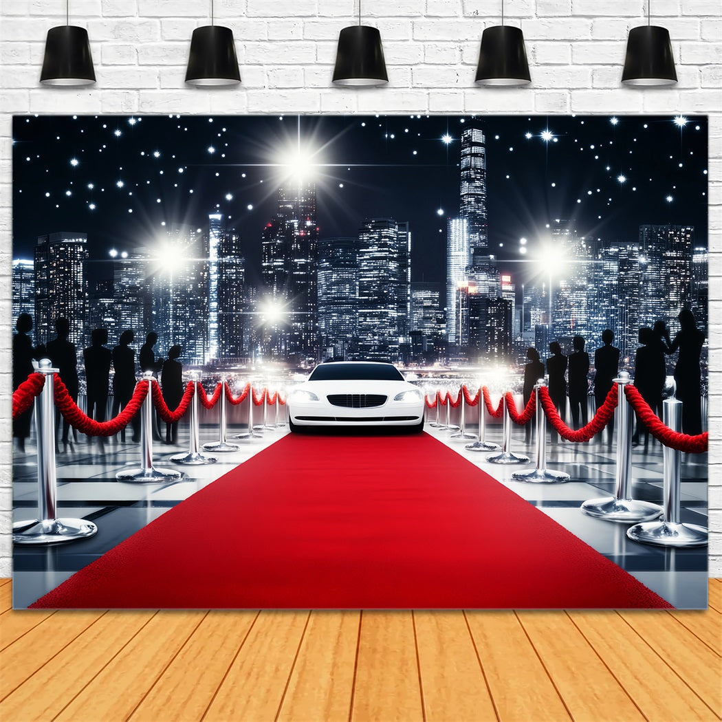 Paparazzi Red Carpet Backdrop Luxury Car Arrival Hollywood Backdrop LXX58-325