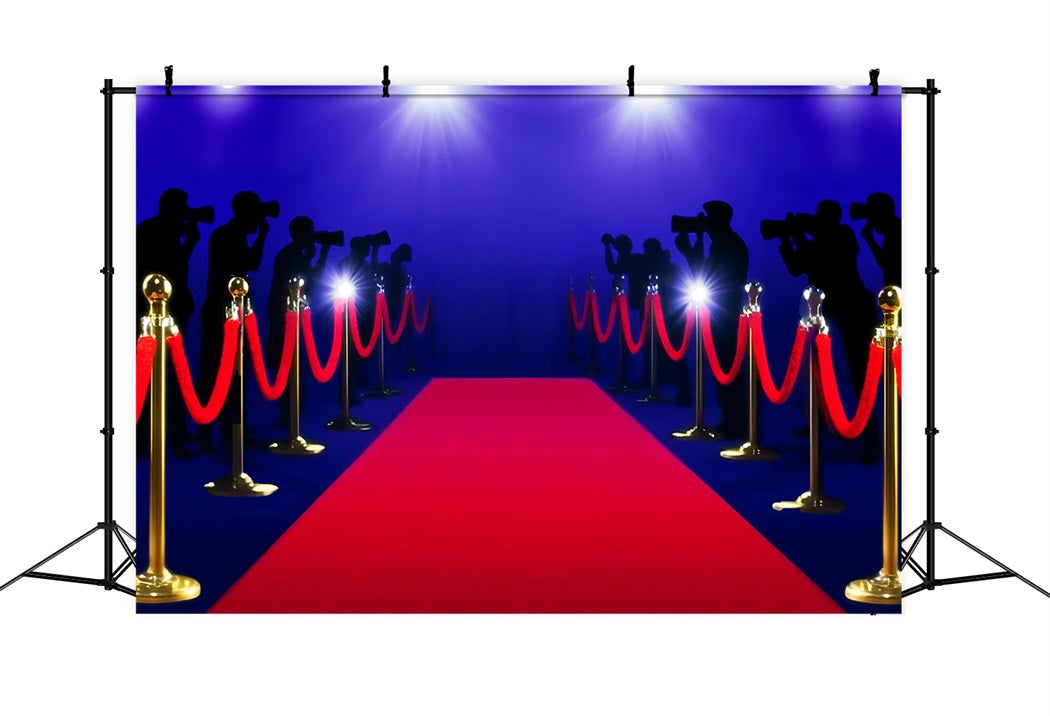 Paparazzi Backdrop Bright Spotlight Red Carpet Hollywood Photo Backdrop LXX58-326