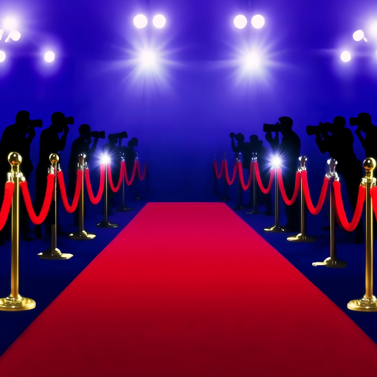 Paparazzi Backdrop Bright Spotlight Red Carpet Hollywood Photo Backdrop LXX58-326