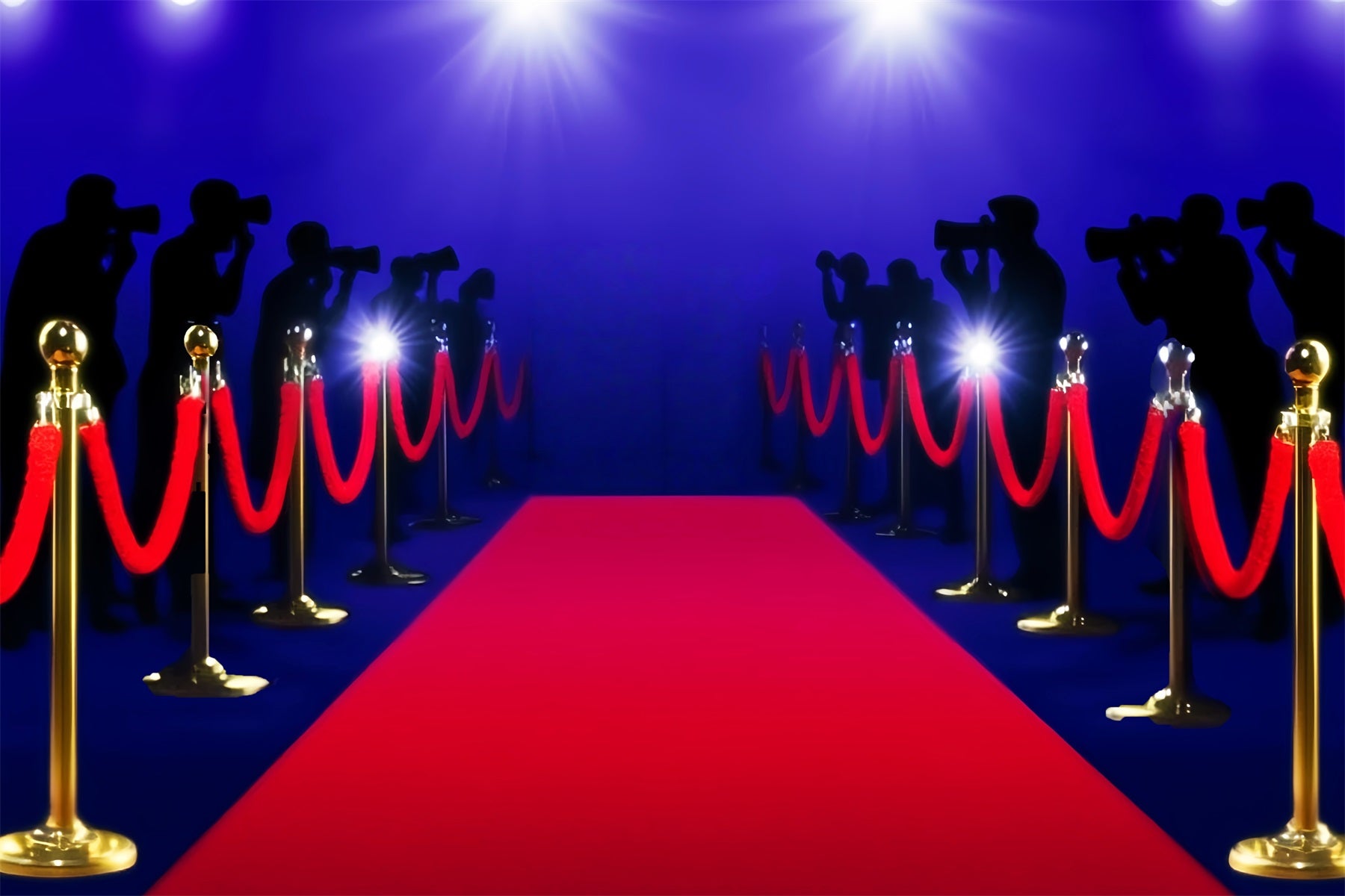 Paparazzi Backdrop Bright Spotlight Red Carpet Hollywood Photo Backdrop LXX58-326