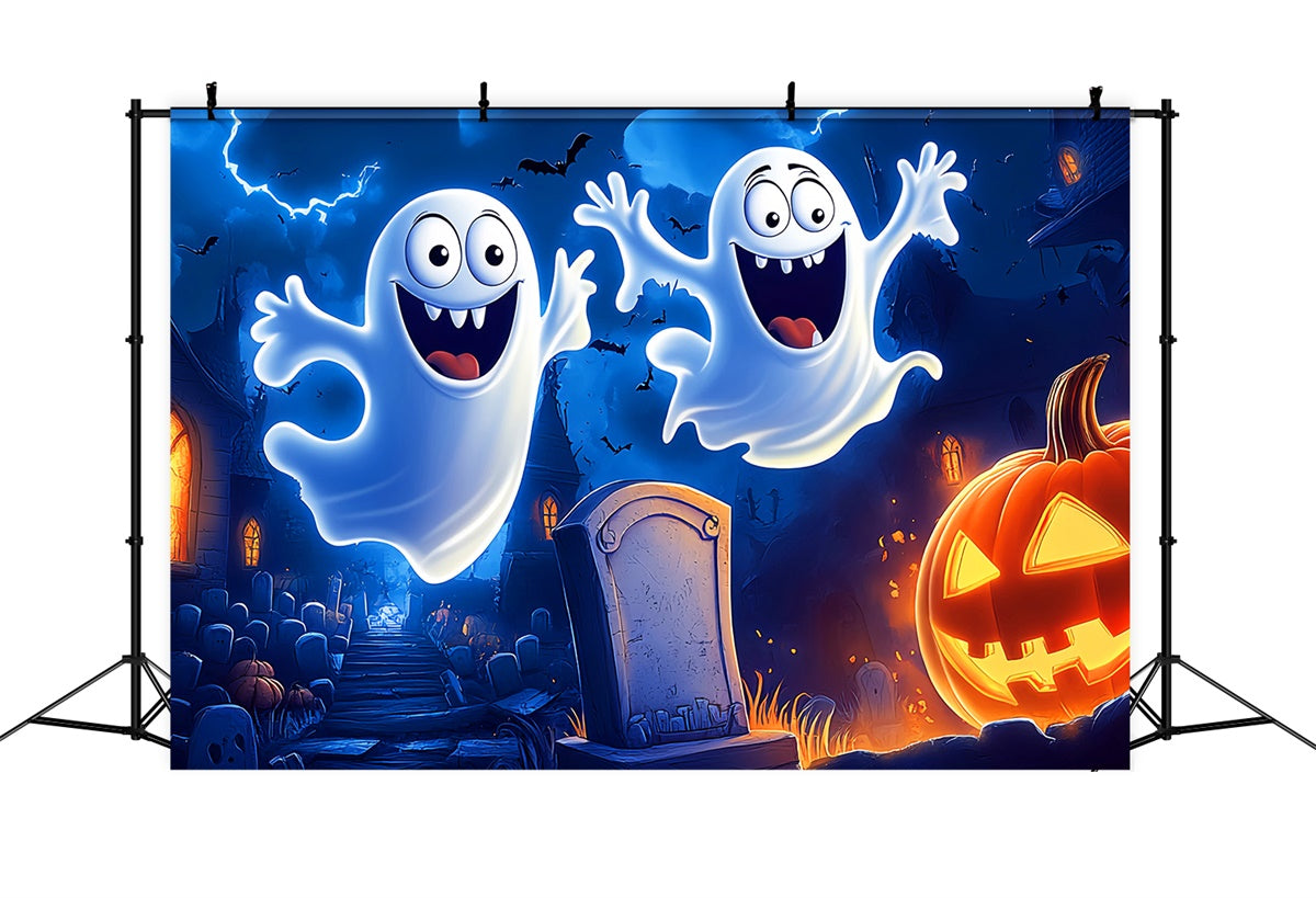 Halloween Photo Backdrops Smiling Ghost Parade Backdrop LXX58-35
