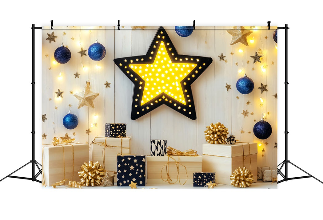 Newborn Backdrop Golden Star Gift Boxes Newborn Photography Backdrop LXX58-354