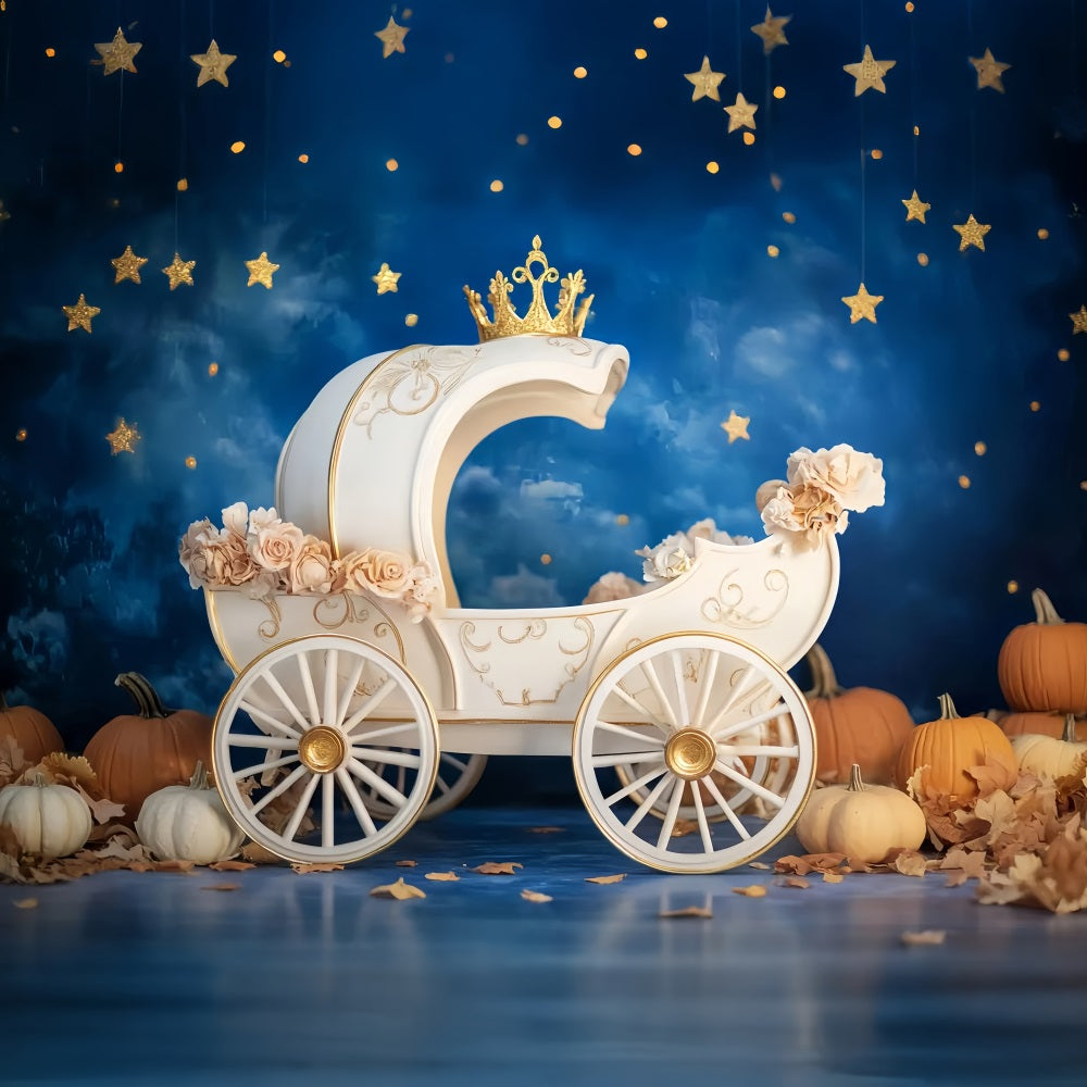 Newborn Backdrop Royal Pumpkin Carriage Night Children Backdrops LXX58-361