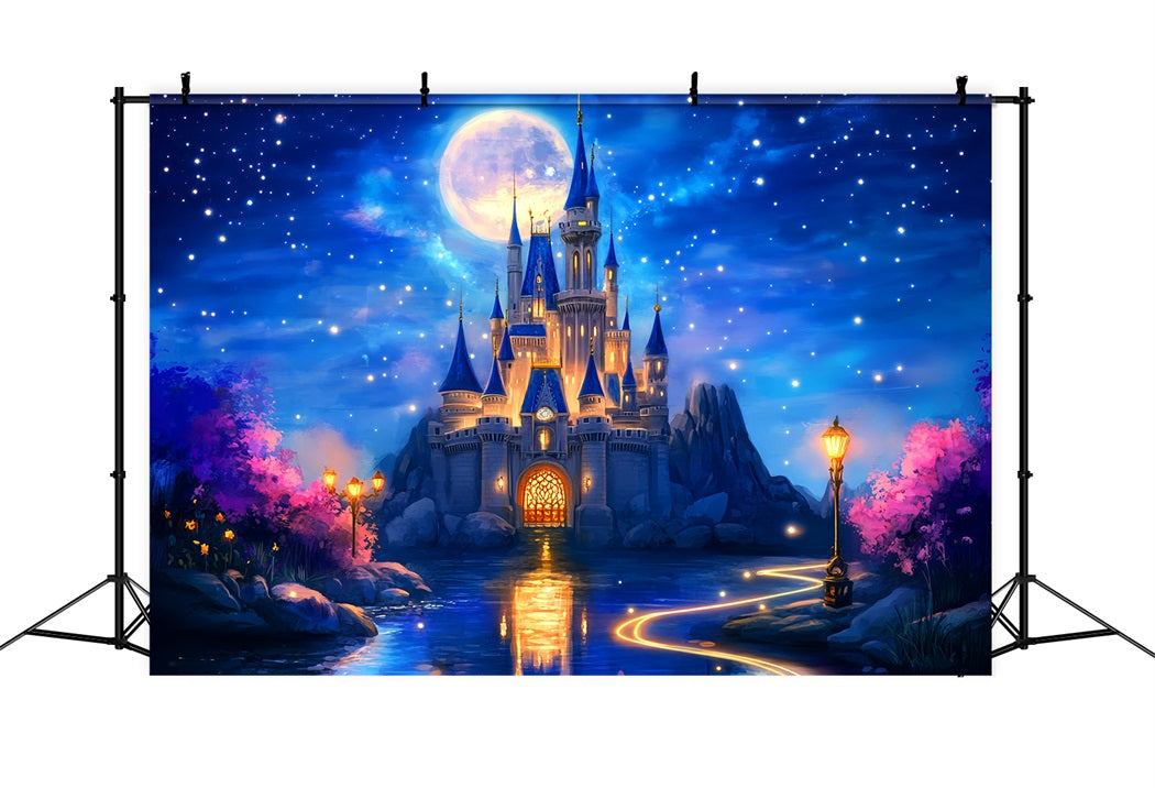 Castle Backdrop Starry Night Fantasy Castle Newborn Photoshoot Backdrop LXX58-368