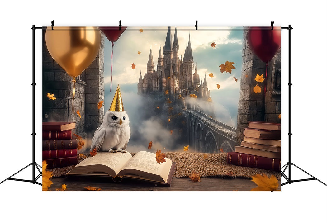 Castle Backdrop Autumn Owl Magic Castle Kids Backdrop LXX58-369