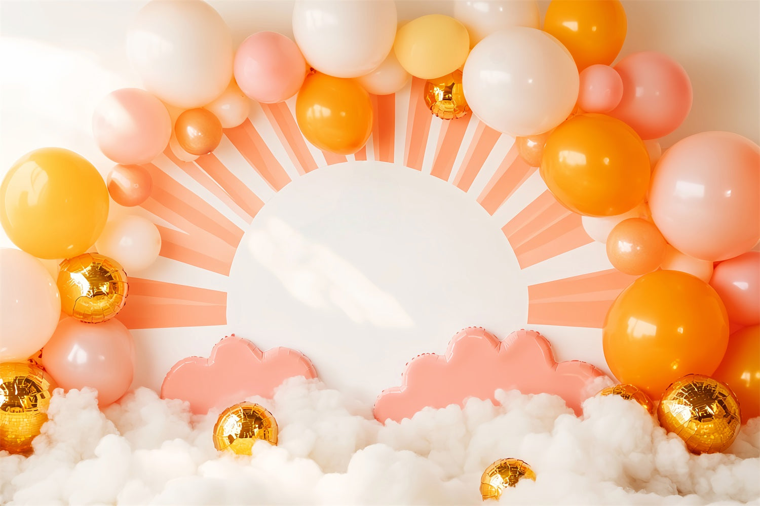 Newborn Backdrop Sunrise Balloon Cloud Glow Newborn Photography Backdrop LXX58-383