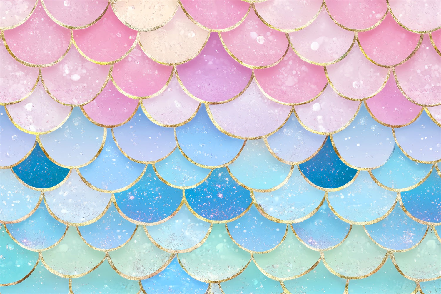 Newborn Backdrop Pastel Mermaid Glitter Scales Kids Photo Backdrop LXX58-387
