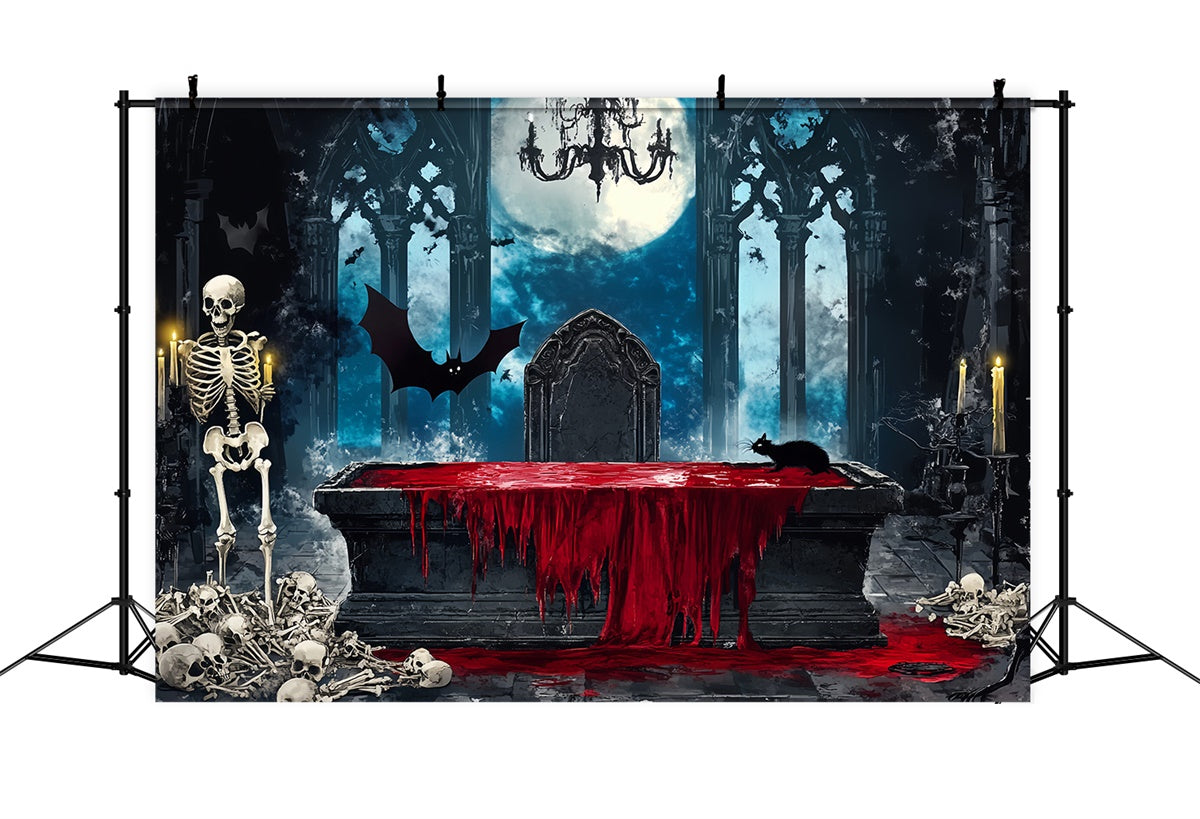 Scary Halloween Backdrops Bloody Gothic Altar Backdrop LXX58-39