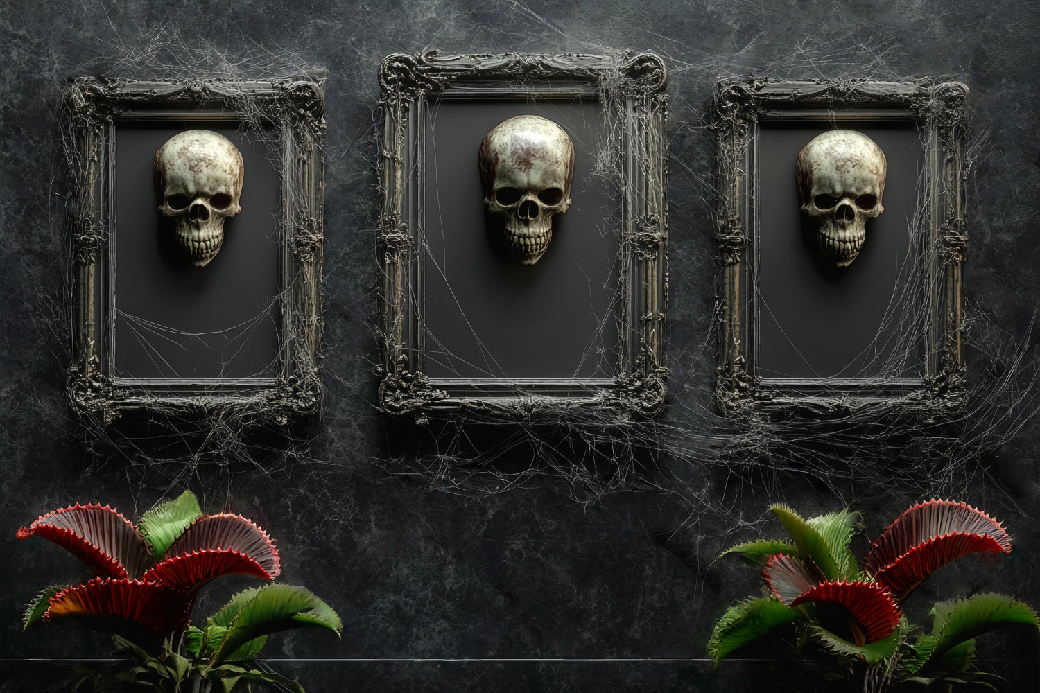 Halloween Wall Backdrop Gothic Skull Gallery Backdrop LXX58-47