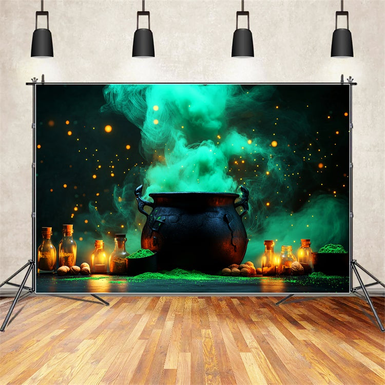 Halloween Photo Backdrops Mist Witch Cauldron Backdrop LXX58-6