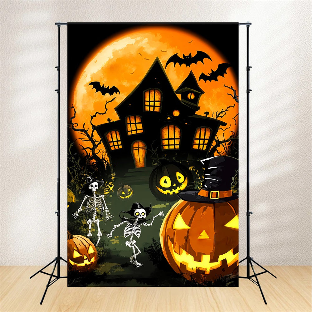 Haunted Forest Backdrop Haunted Mansion Skeleton Parade Halloween Phot