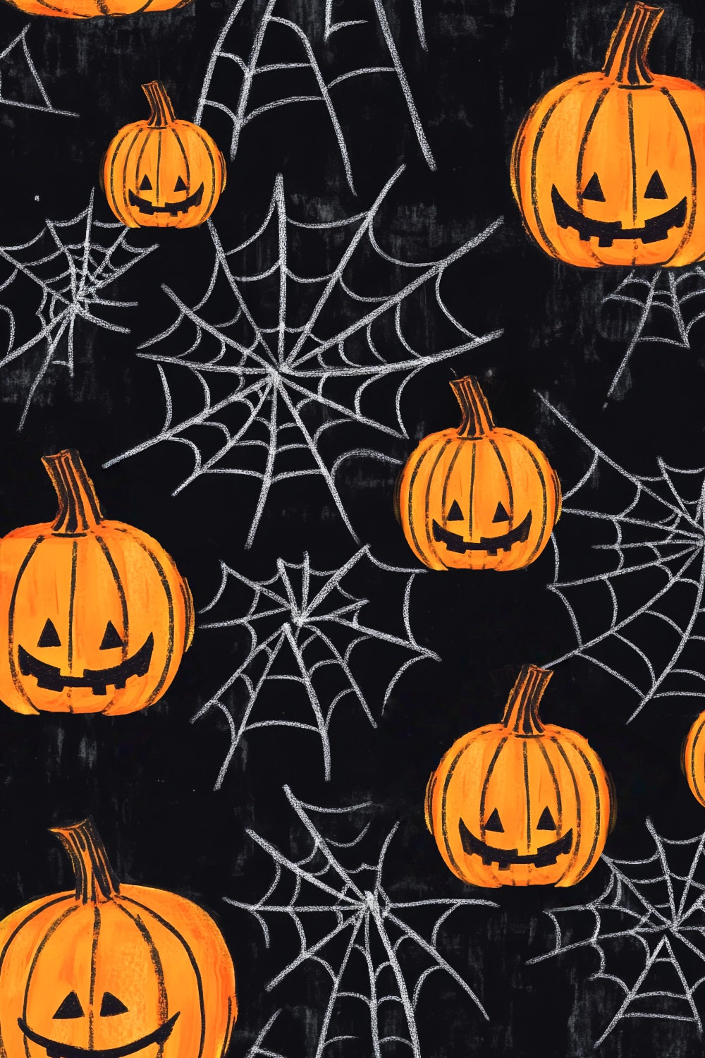 Halloween Color Backdrop Pumpkin Lantern Spider Web Halloween Photography Backdrop LXX59-152