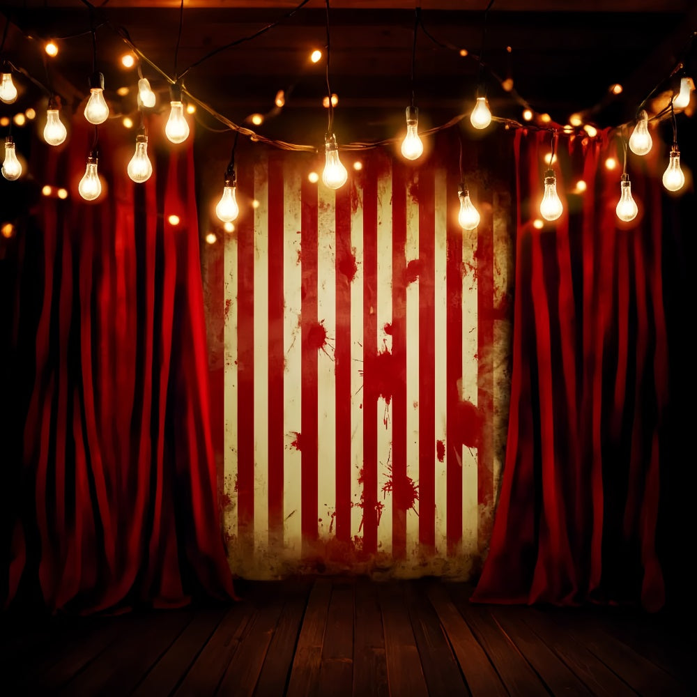Graveyard Backdrop Blood Stained Circus Curtain Halloween Wall Backdrop LXX59-160