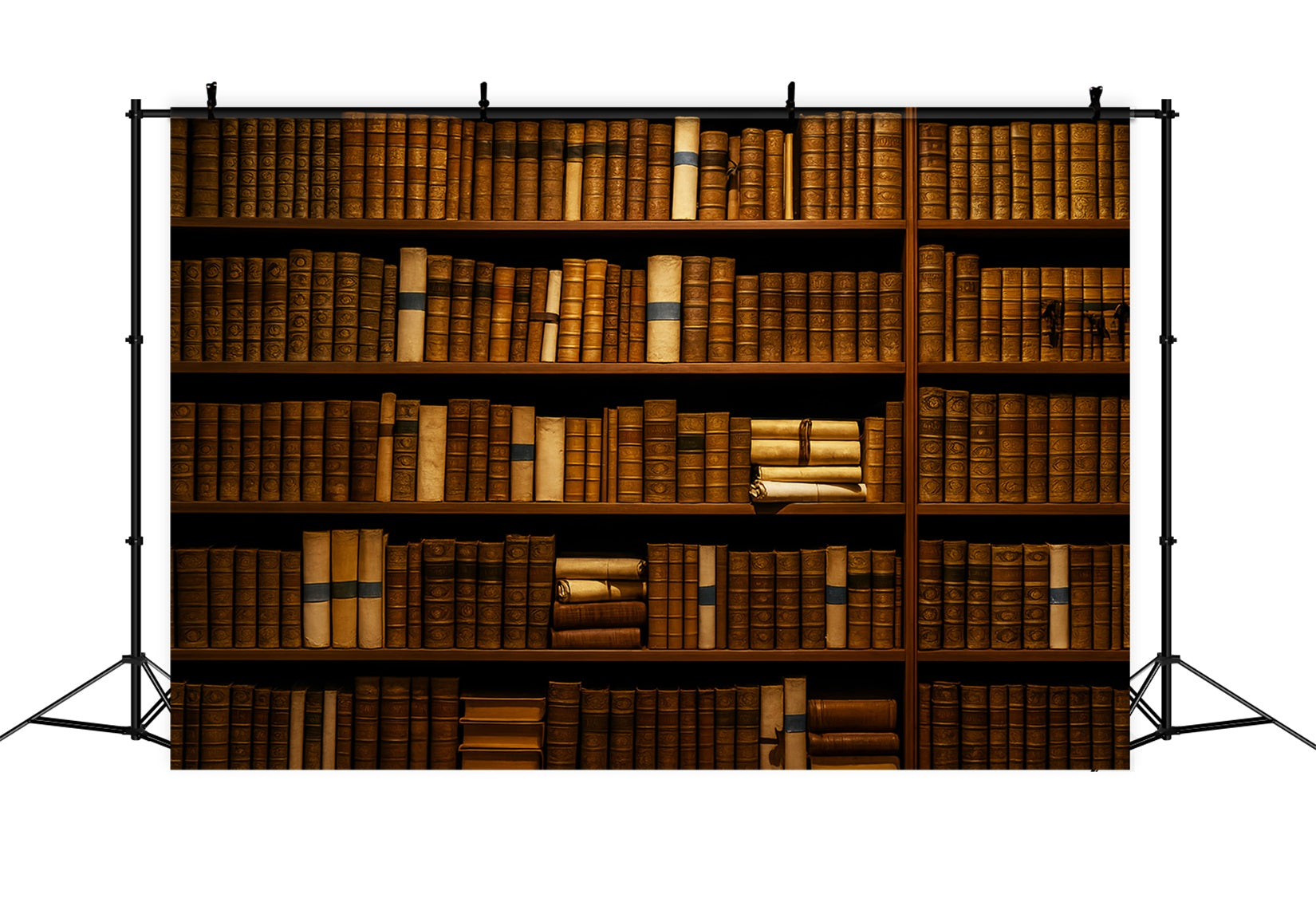 Back To School Backdrop Vintage Leather Library Books School Picture Backdrop LXX59-214