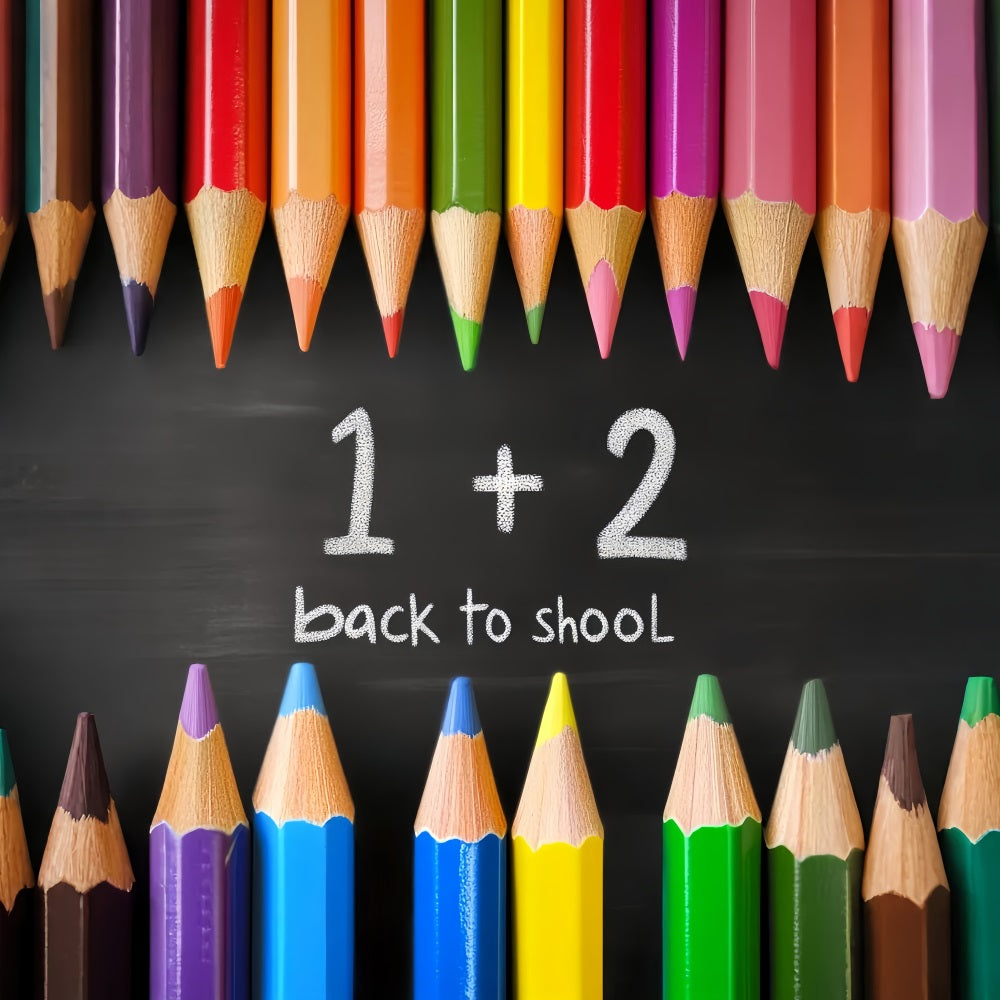 School Backdrop Color Pencil Blackboard Math Back To School Backdrop Ideas LXX59-217