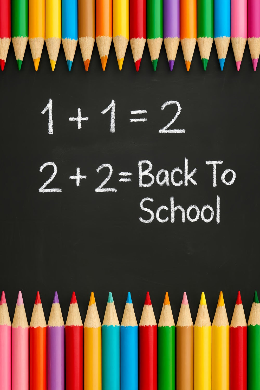 School Backdrop Rainbow Chalkboard Math Notes Back To School Backdrops LXX59-218