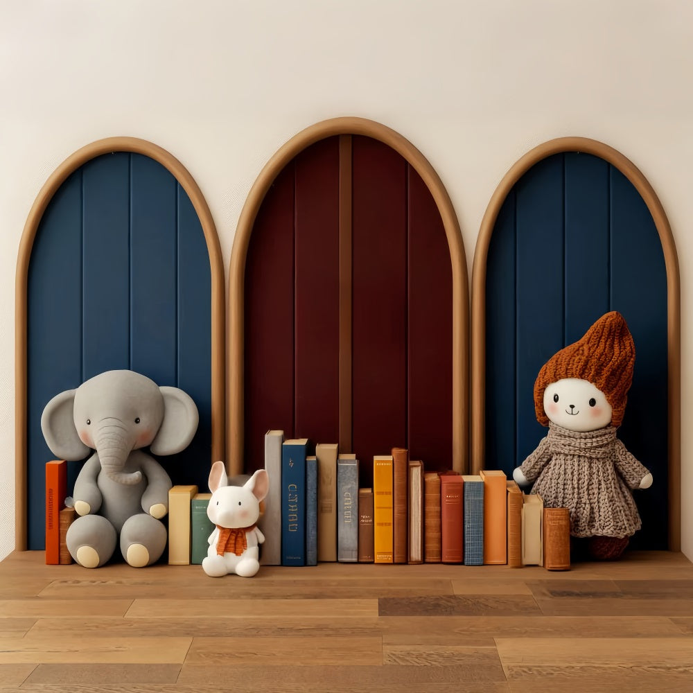 Back To School Backdrops Toy Figures Storybook Display Preschool Photo Backdrops LXX59-228