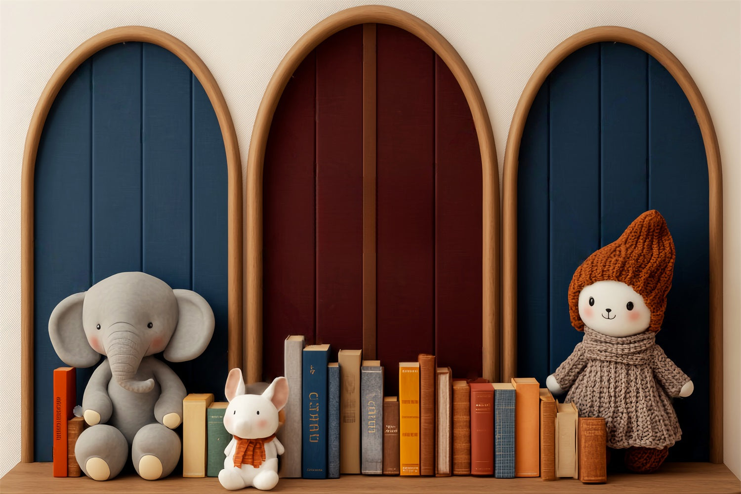 Back To School Backdrops Toy Figures Storybook Display Preschool Photo Backdrops LXX59-228