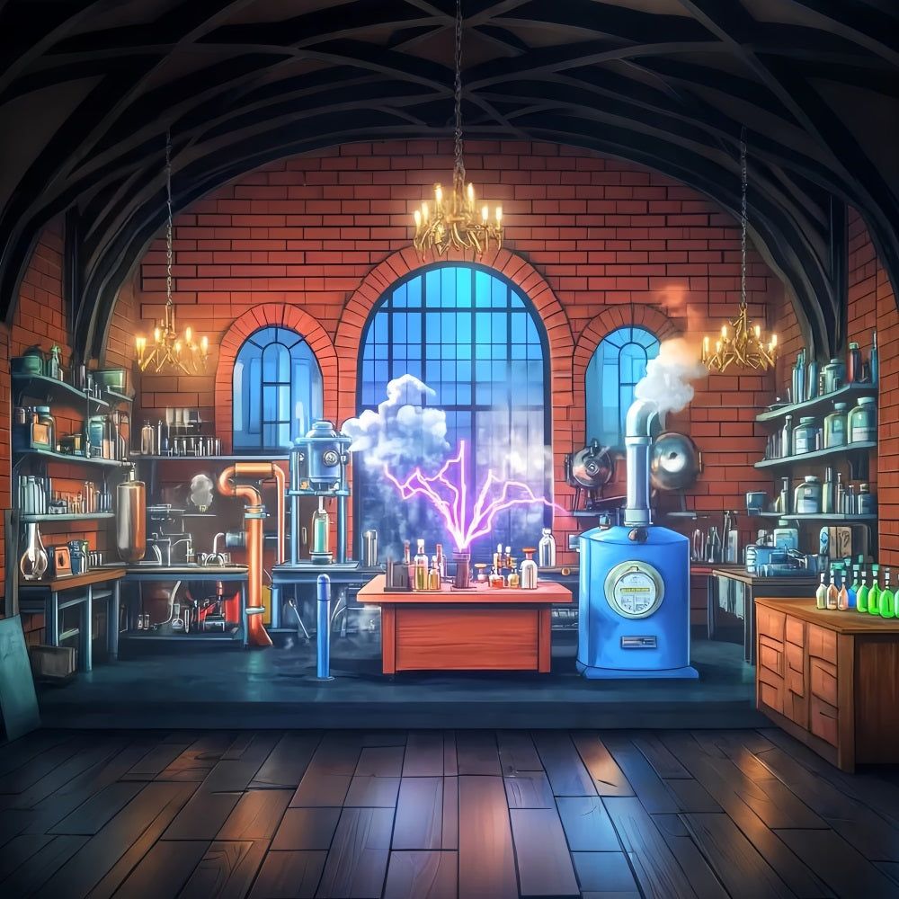 Chemistry Backdrop Vintage Science Experiment Lab Back To School Backdrop Ideas LXX59-255