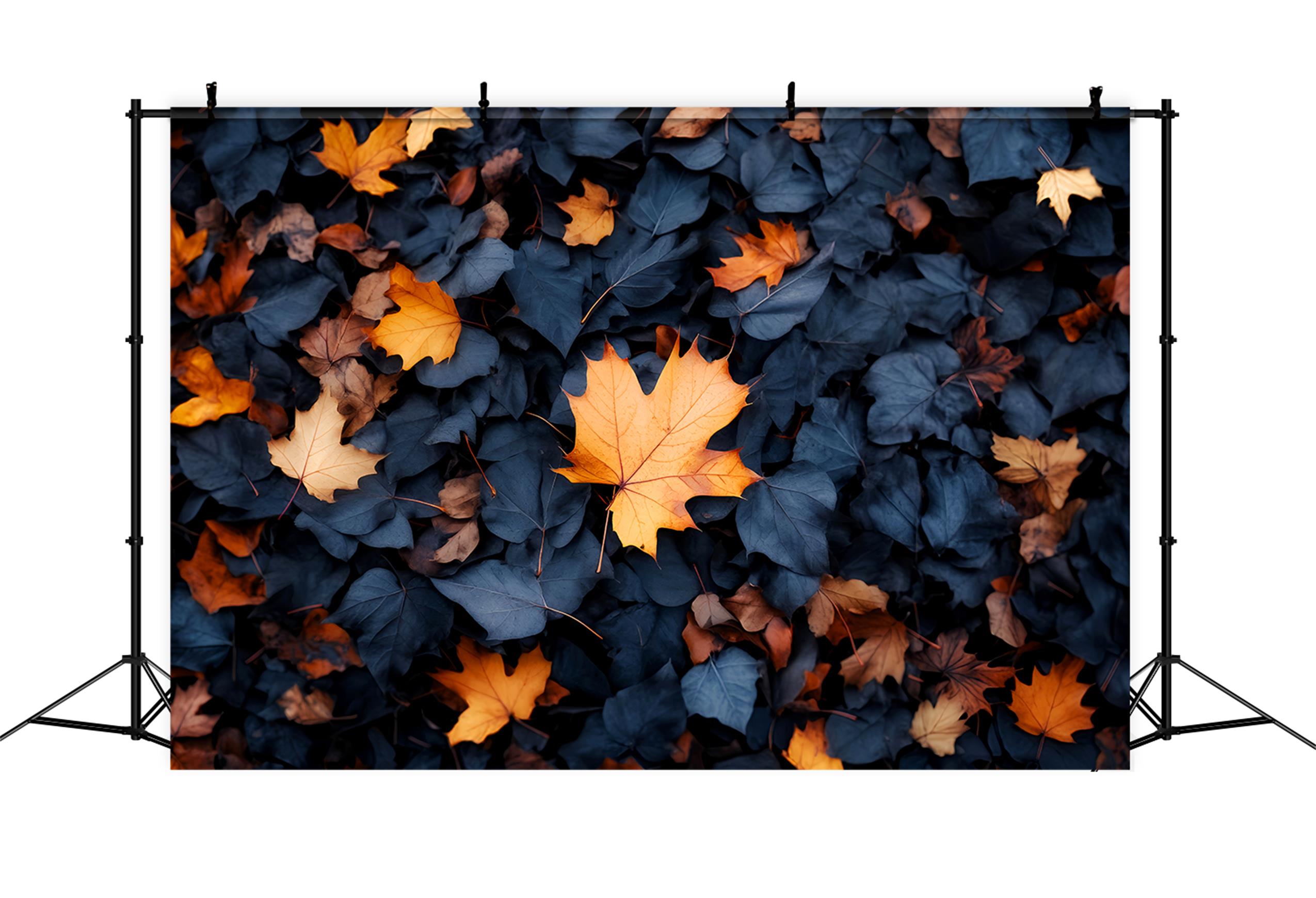 Fall Backdrop Crisp Autumn Fallen Leaves Pattern Fall Photo Backdrops LXX59-281