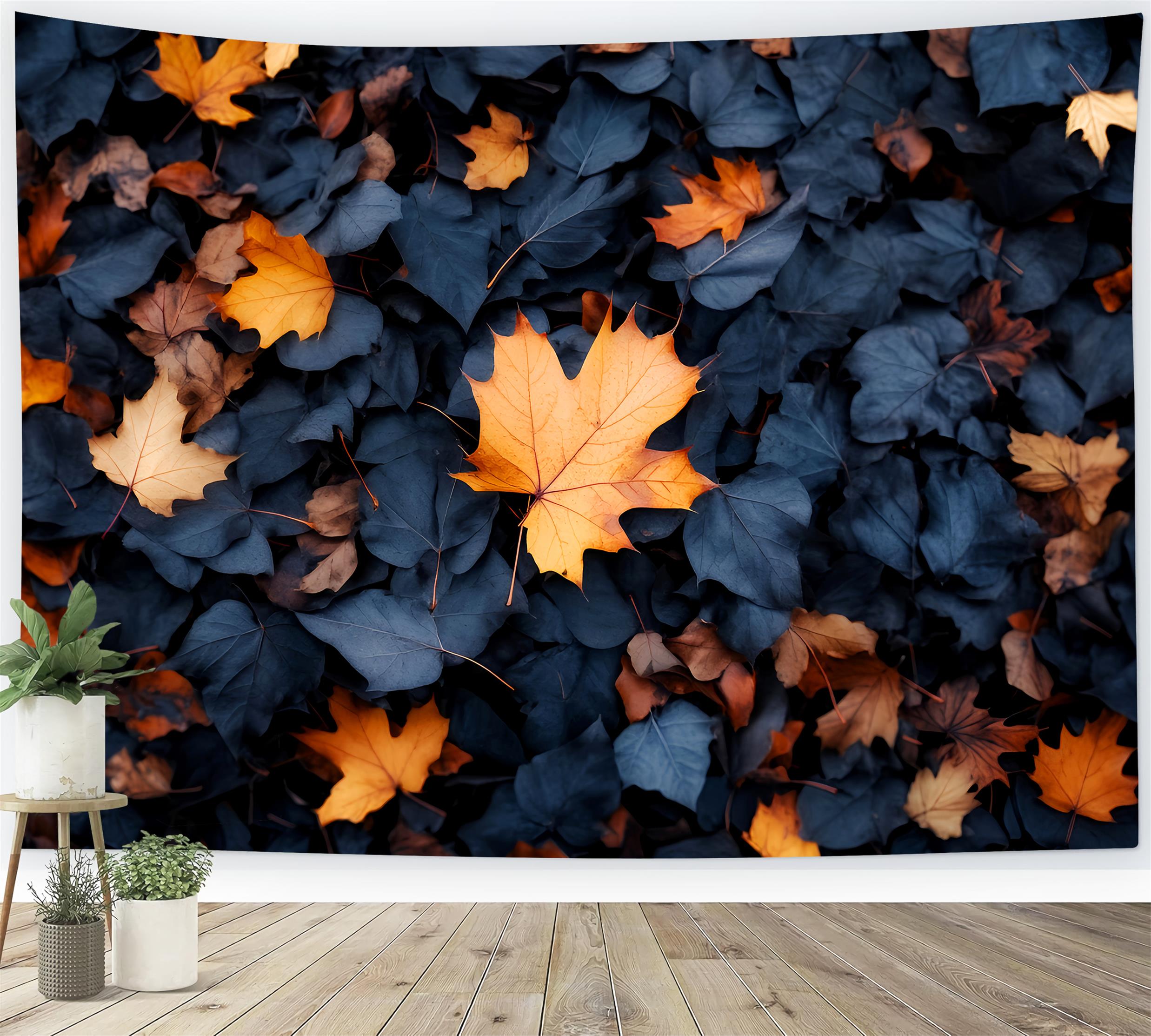Fall Backdrop Crisp Autumn Fallen Leaves Pattern Fall Photo Backdrops LXX59-281