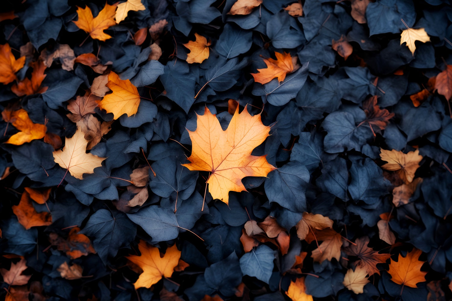 Fall Backdrop Crisp Autumn Fallen Leaves Pattern Fall Photo Backdrops LXX59-281