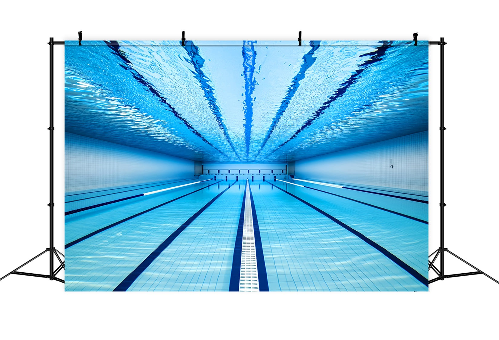 Sports Backdrop Blue Underwater Swimming Lanes Sports Backdrops LXX59-319
