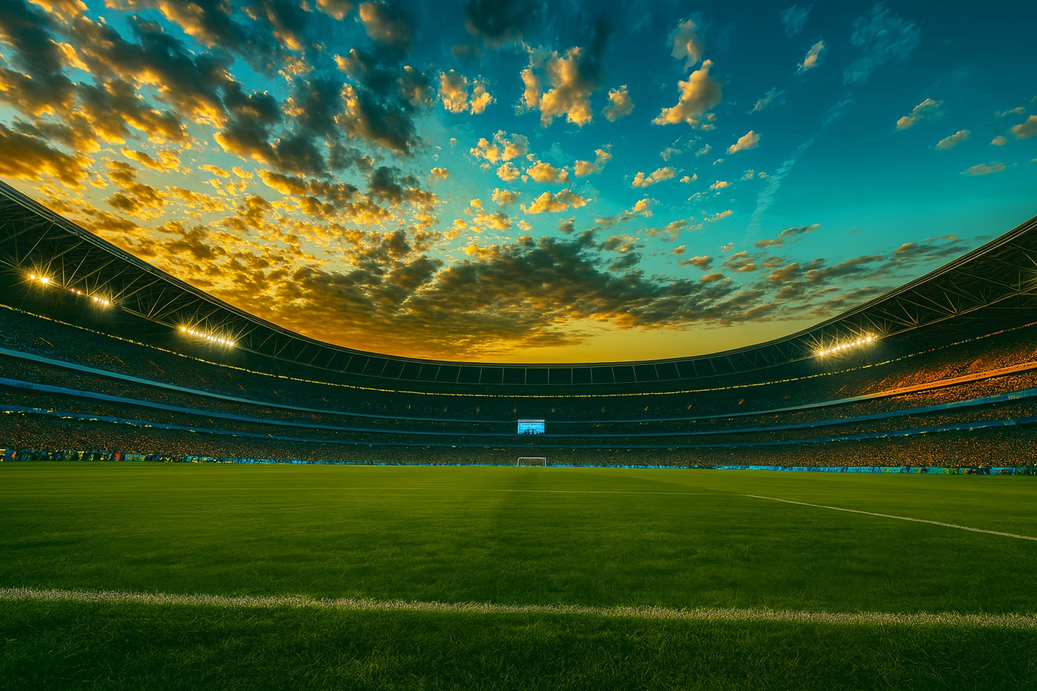 Football Backdrop Grand Stadium Evening Lights Sports Backdrop LXX59-321