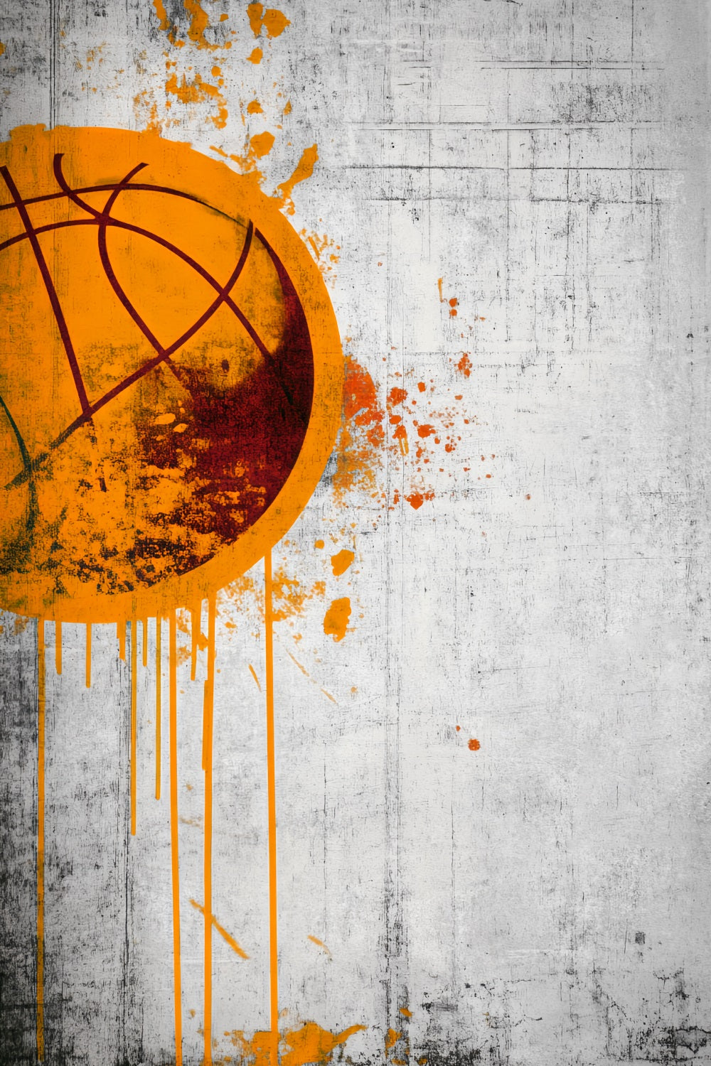 Sports Backdrop Graffiti Style Basketball Art Basketball Photo Backdrop LXX59-322