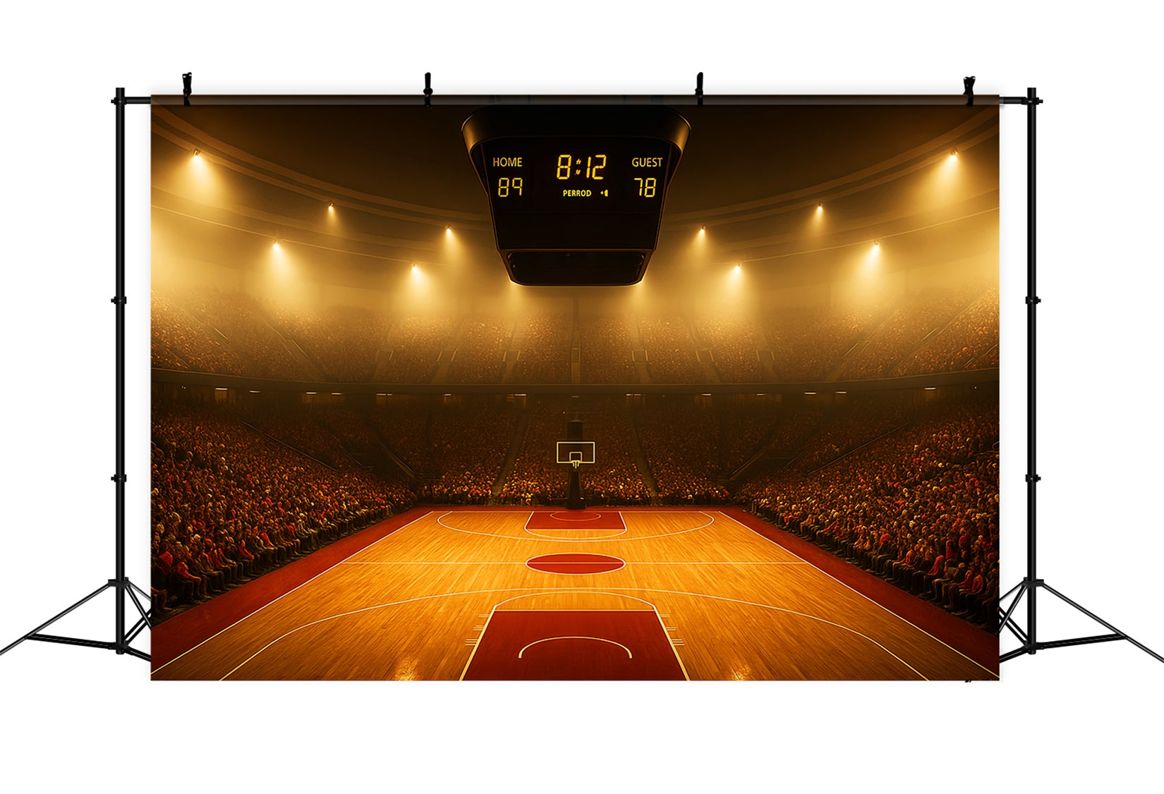 Basketball Backdrops Packed Arena Basketball Court Sports Backdrops LXX59-326