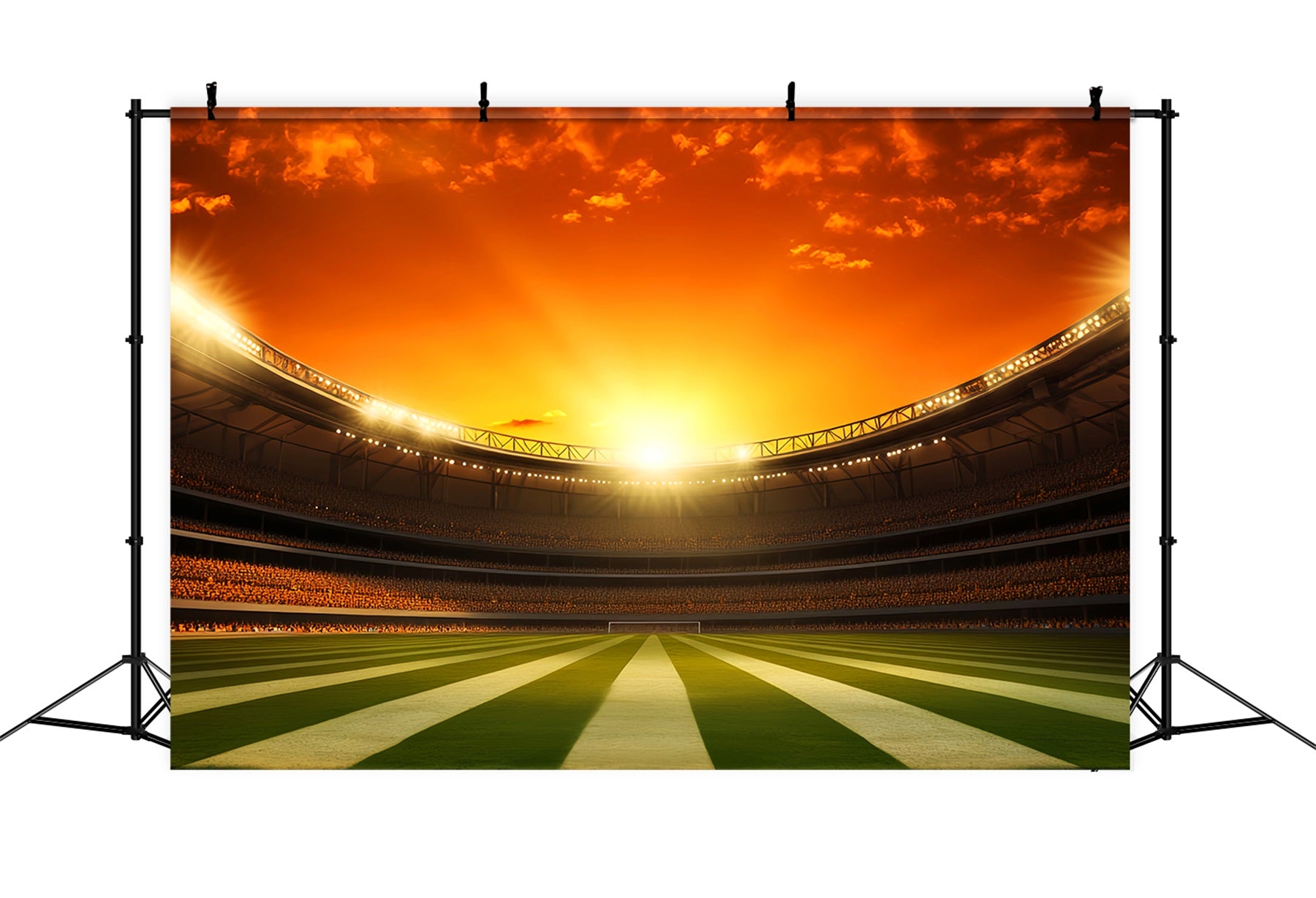 Soccer Backdrops Sunset Glow Football Arena Sports Backdrop LXX59-330